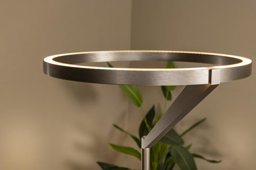 Lucide vloerlamp APPLAUSE - Geïntegreerde LED - Grijs ijzer