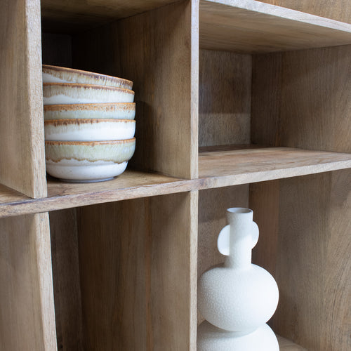 Giga Meubel Wandkast Lumo - Mangohout - Lichtbruin - 140x38x200cm - vtwonen shop