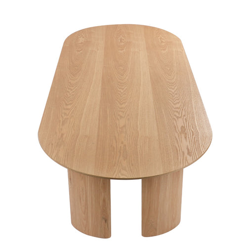 Giga Meubel Eettafel Reno - Ovaal Naturel Hout - 240x100x76cm