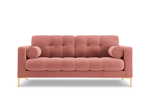 Cosmopolitan Design Bank Bali 2-zits, flueel, roze - 96x152x75cm