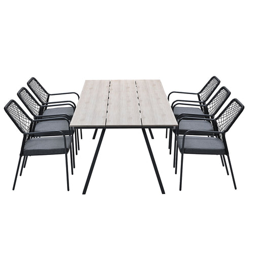 Garden Impressions tuinset Ross - Braga zwart - 7-delig