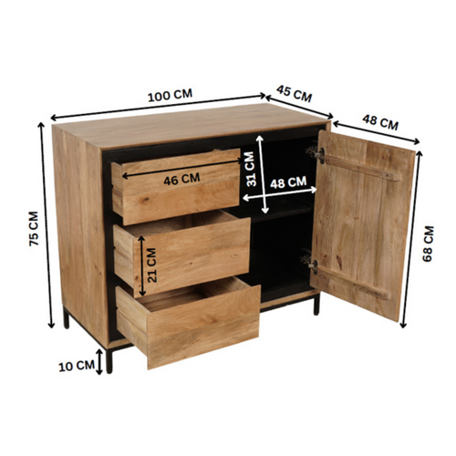 Starfurn  dressoir RichWood - bruin - 45x160x85cm
