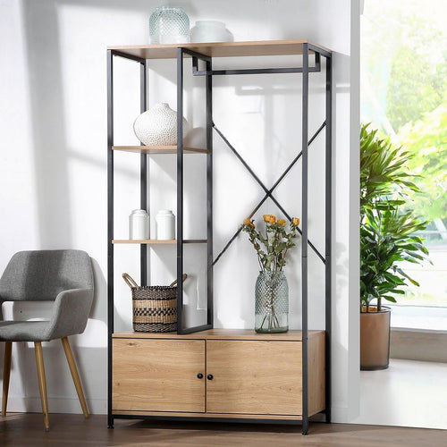 Calicosy - 2-deurs kledingkast met legplanken LENNY - 40x90x167 cm