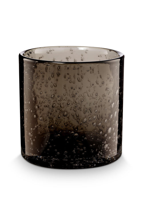 vtwonen Kandelaar - Set van 2 - Glas - Zwart - 10x10cm - vtwonen shop