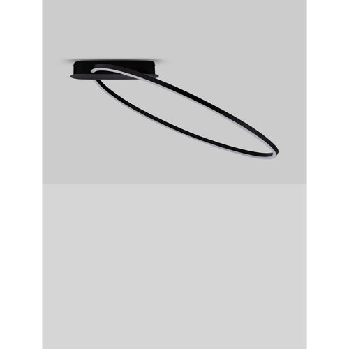 Nova Luce KIKLOS Geïntegreerde LED-plafondlamp, halfverzonken, zandkleurig zwart, Triac dimbaar, 30W, 1250lm, 3000K