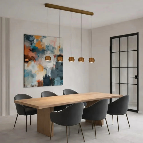 Freelight hanglamp Cosmo - 5 lichts - 120  x 180   cm - brons goud