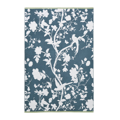 Laura Ashley Oriental Garden Badlaken - Bloemen - 100x150cm - Blauw - vtwonen shop