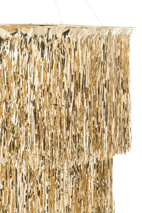 J-Line lampenkap Kandel Frankes Vinyl - kunststof - goud - small