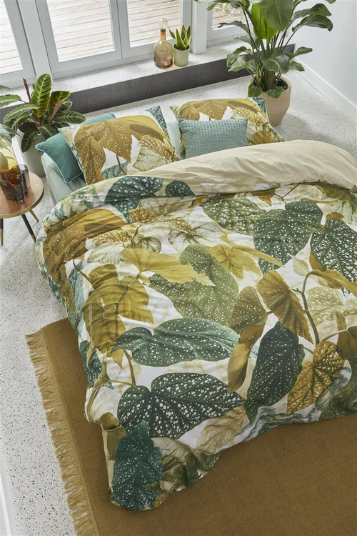 Beddinghouse dekbedovertrek Begonia - 200x200/220 cm - olijfgroen - vtwonen shop