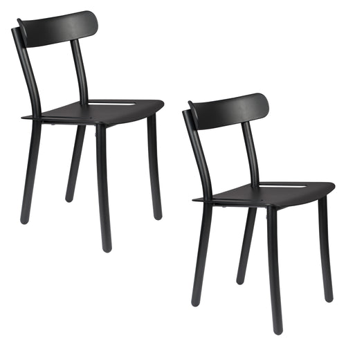 Zuiver Friday Tuinstoel Zwart - Set van 2 - vtwonen shop
