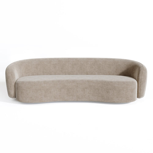 Sia Home - Rechte slaapbanken KATE - Zacht aanvoelende geweven stof - Mol - 210cm