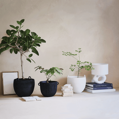 Urban Nature Culture decoratieve pot Confit Black Black - Ø 23x30x20cm - vtwonen shop