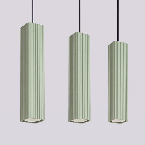 Sollux Lighting Hanglamp RAYO 3L saliegroen - 45x6x98cm