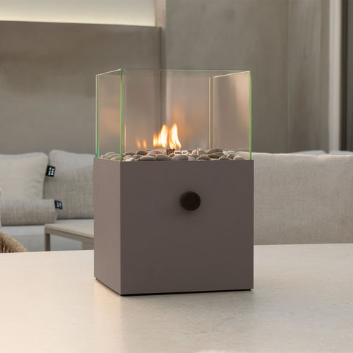 Cosi Fires gaslantaarn Cosiscoop Square 20 x 20 x 32,5 cm - clay