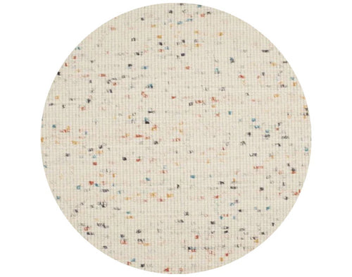 DÉJA Living Vloerkleed Bela - Rond Wit Multi Wol - Ø240cm