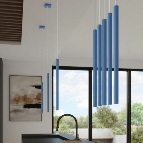 Sollux Lighting Hanglamp PASTELO 1 azuur - 8x8x120cm