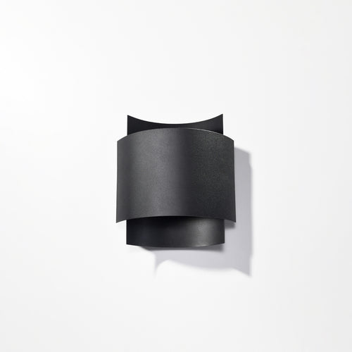 Sollux Lighting Wandlamp IMPACT zwart - 22x11x23cm