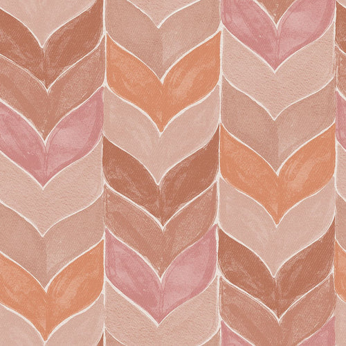 Sanders & Sanders behang grafisch motief terracotta roze - 53 cm x 10,05 m - 640739
