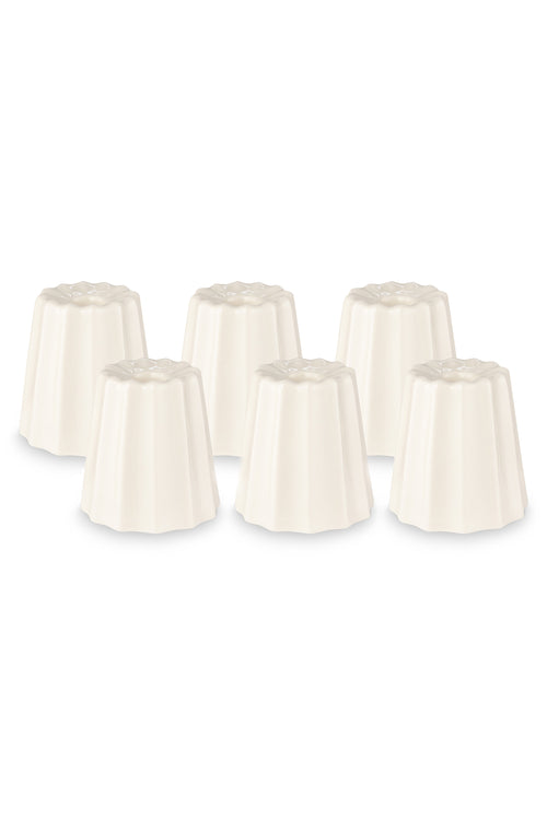 vtwonen Kandelaar Set van 6 - Keramiek - Wit - 5.6x6cm - vtwonen shop