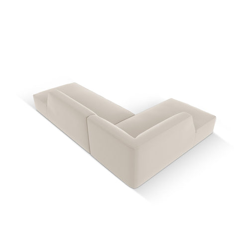 Cosmopolitan Design - Modulaire hoekbank links Siena 4-zits, imitatieleer duif - 180x273x69cm