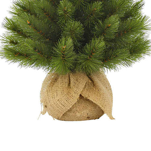 Triumph Tree Forest Frosted Kunstkerstboom H45 x D36 cm - Kunstboom in Jute Zak - Kunst Kerstboom voor Binnen - 61 Tips - Groen