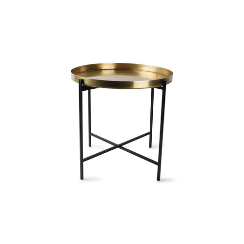 S|P Collection - Bijzettafel geborsteld goud Patio - Set van 2