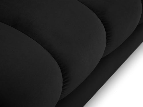 Cosmopolitan Design rechter chaise longue Bali flueel, zwart - 185x102x75cm
