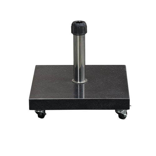 Eureka granieten parasolvoet - 60 kg - zwart gepolijst - verrijdbaar - vtwonen shop
