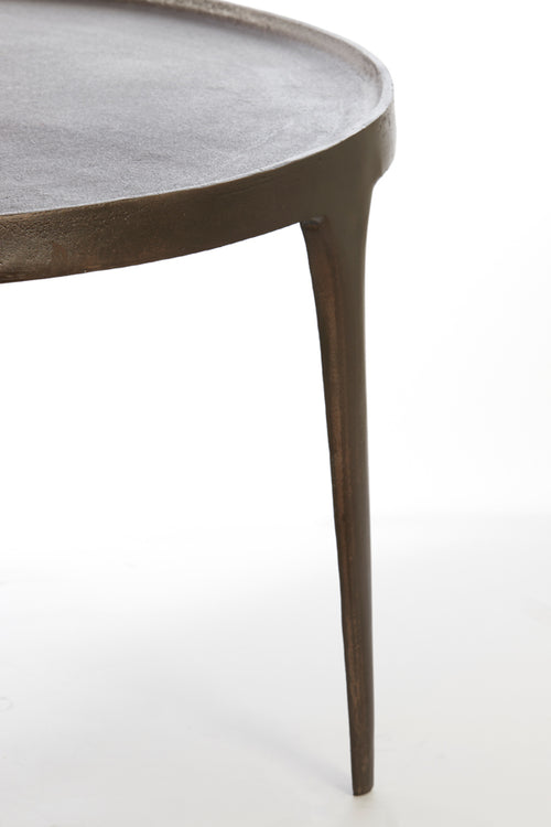 Light & Living salontafel TOBIAS - Ø75x44cm - bruin - Set van 2 - vtwonen shop