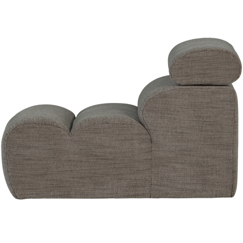 WOOOD 1-zits element bank Novi - Polyester - Grijs Melange - 86x82x113