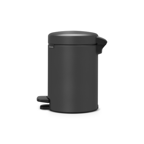 Brabantia NewIcon Pedaalemmer, 3 liter, kunststof binnenemmer - Mineral Infinite Grey