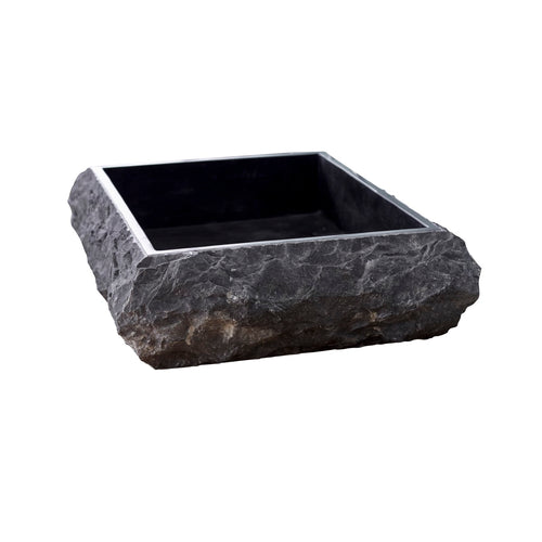 Tikamoon Marmeren waskom in black b. 50 cm - Zwart