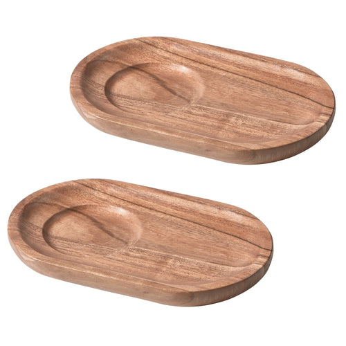 WOOOD serveer plateau Josje - Acacia Hout - Naturel - Set van 8 - vtwonen shop