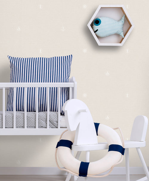 Sanders & Sanders behang symbolen beige - 53 cm x 10 m - 640575 - vtwonen shop