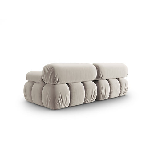 Cosmopolitan Design - Modulaire bank Cortina 2-zits, flueel donkerbeige - 94x188x70cm