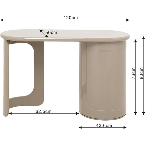 Kare Design Bureau Groove taupe 120x50cm