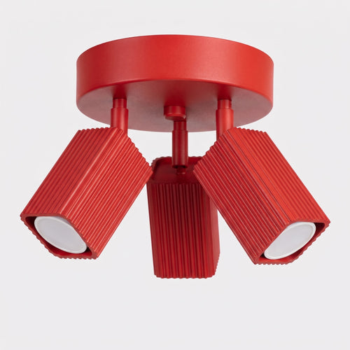 Sollux Lighting Plafondlamp RAYO 3P rood - 20x20x18cm