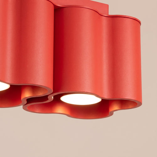 Sollux Lighting Plafondlamp OVIO 2 rood GU10 - 24,5x12x12cm