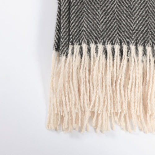 Home Deluxe plaid Mila - Polyester - Antraciet - 140x200cm