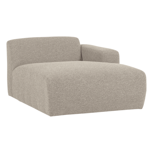 WOOOD chaise longue bank rechts Mojo Base - Bouclé - Beige - 74x112x162