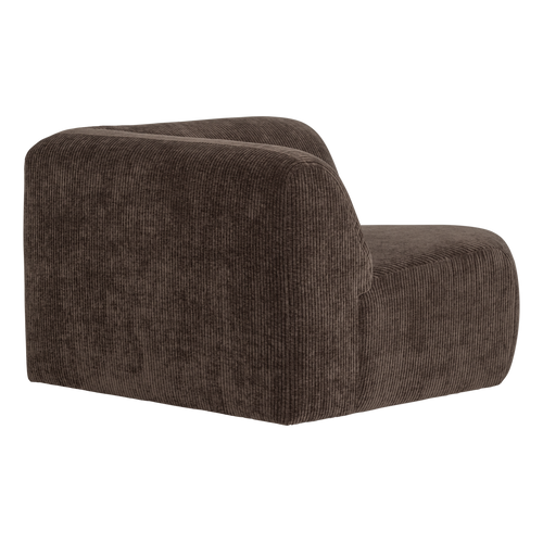 WOOOD hoekelement recht Mojo Base - Ribstof - Bruin - 74x105x105