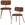WOOOD eetkamerstoelen Travis - Polyester - Off White - Set van 2