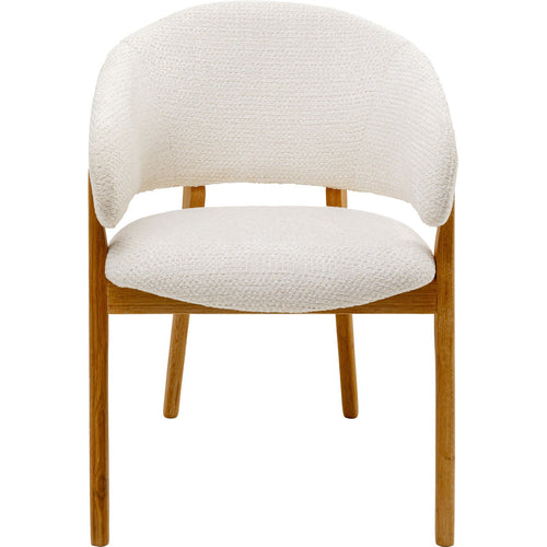Kare Design Stoel met armleuningen August creme