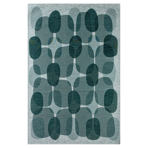 Lola&Moi vloerkleed Green Eggs - blauw -80x150cm - vtwonen shop