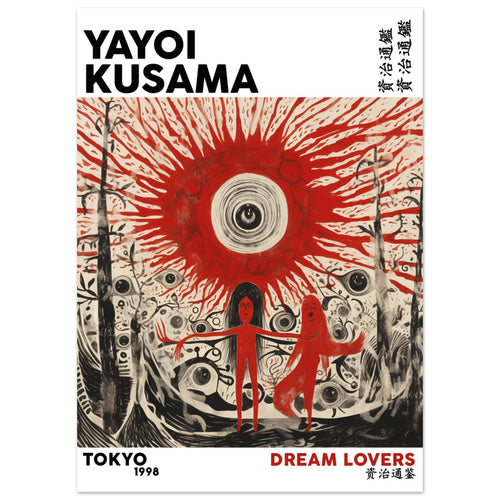 Artfulprints  Yayoi Kusama - Dream lovers   poster 50x70 cm - vtwonen shop