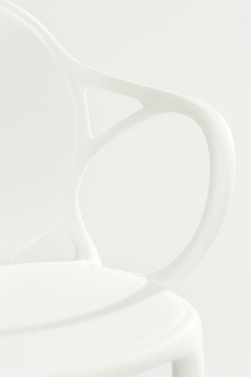 Mica Decorations Nebraska Tuinstoel - L56 x B57 x H80 cm - Polypropyleen - Wit - vtwonen shop