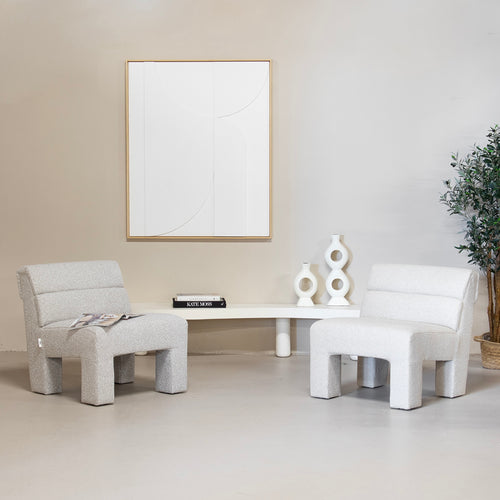 DÉJA Living Fauteuil Emma - Stof - Taupe - vtwonen shop