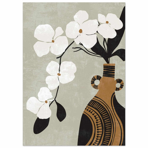 Artfulprints Poster Boho – Bloom and clay   - 50x70 cm - Wit