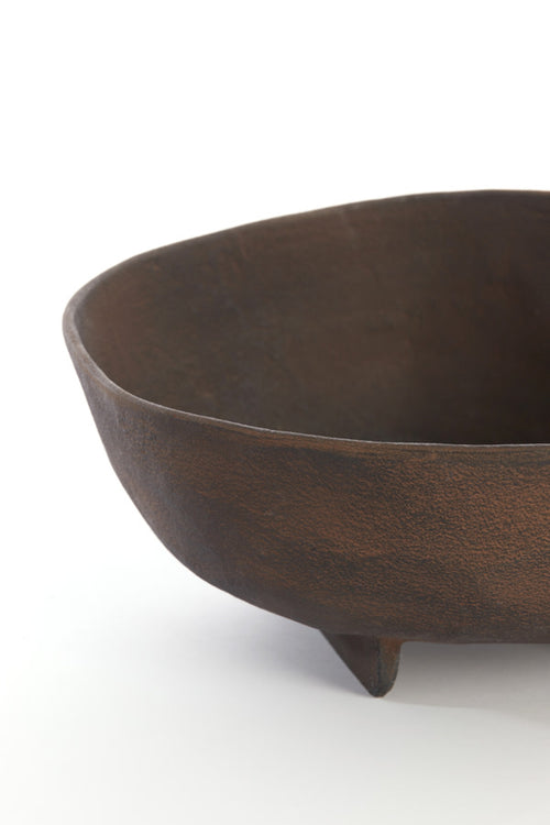Light & Living decoratie schaal Rosana - bruin - 27x26.5x11.5 cm