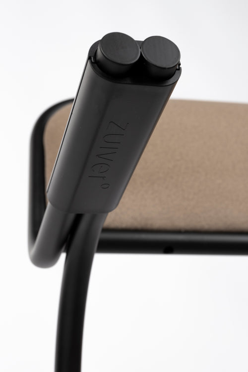 Zuiver Alba Armstoel Zwart/Beige - Set van 2 - vtwonen shop